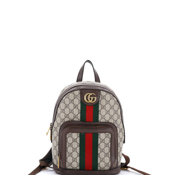 Gucci Handbags - Gucci Small Ophidia Backpack GG Coated Canvas and Leather